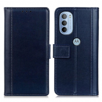 Capa Flip Para Moto G41 / G31 Versão Couro Rachado