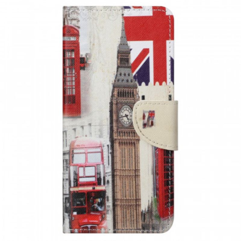 Capa Flip Para Moto G41 / G31 Vida Em Londres