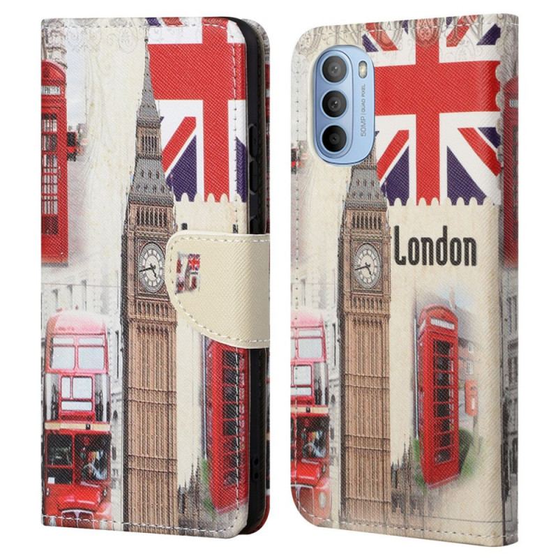 Capa Flip Para Moto G41 / G31 Vida Em Londres