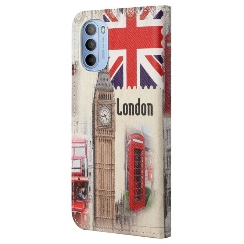 Capa Flip Para Moto G41 / G31 Vida Em Londres