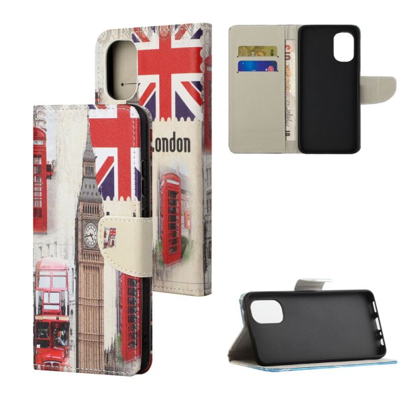 Capa Flip Para Moto G41 / G31 Vida Em Londres