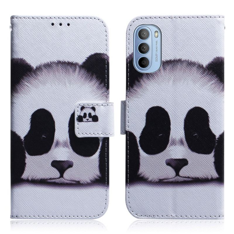 Capa Folio Para Moto G41 / G31 Cara De Panda