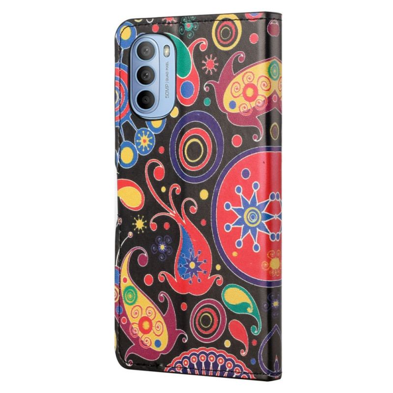 Capa Folio Para Moto G41 / G31 Desenhos Da Galáxia