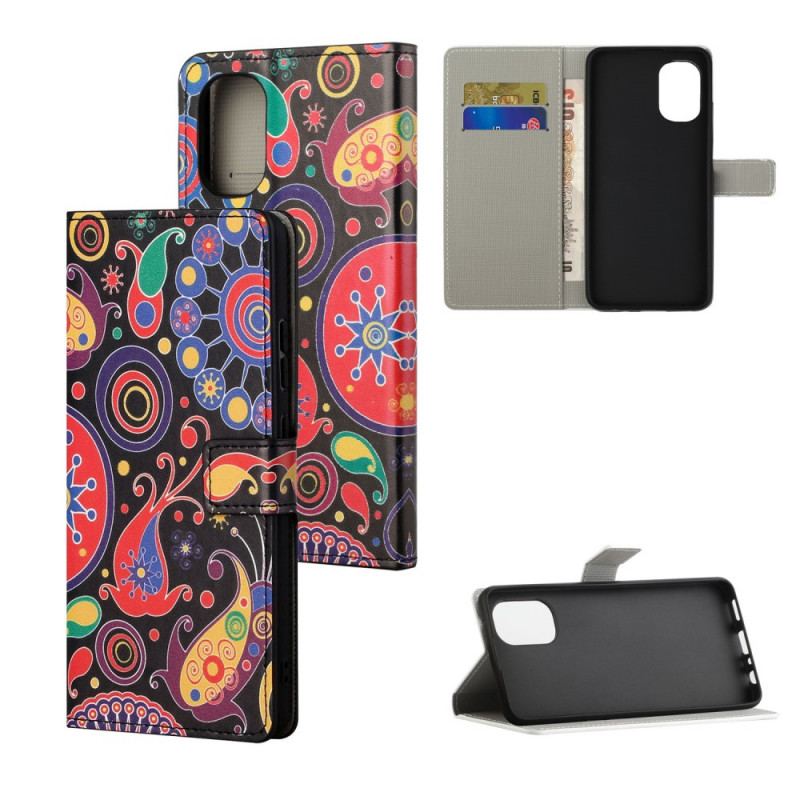 Capa Folio Para Moto G41 / G31 Desenhos Da Galáxia