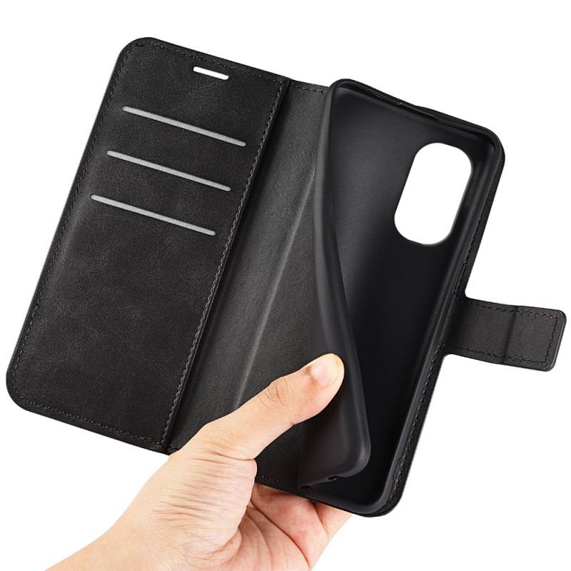 Capa Folio Para Moto G41 / G31 Efeito De Couro Extremo Fino