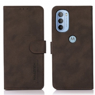 Capa Folio Para Moto G41 / G31 Khazneh Moda Efeito Couro