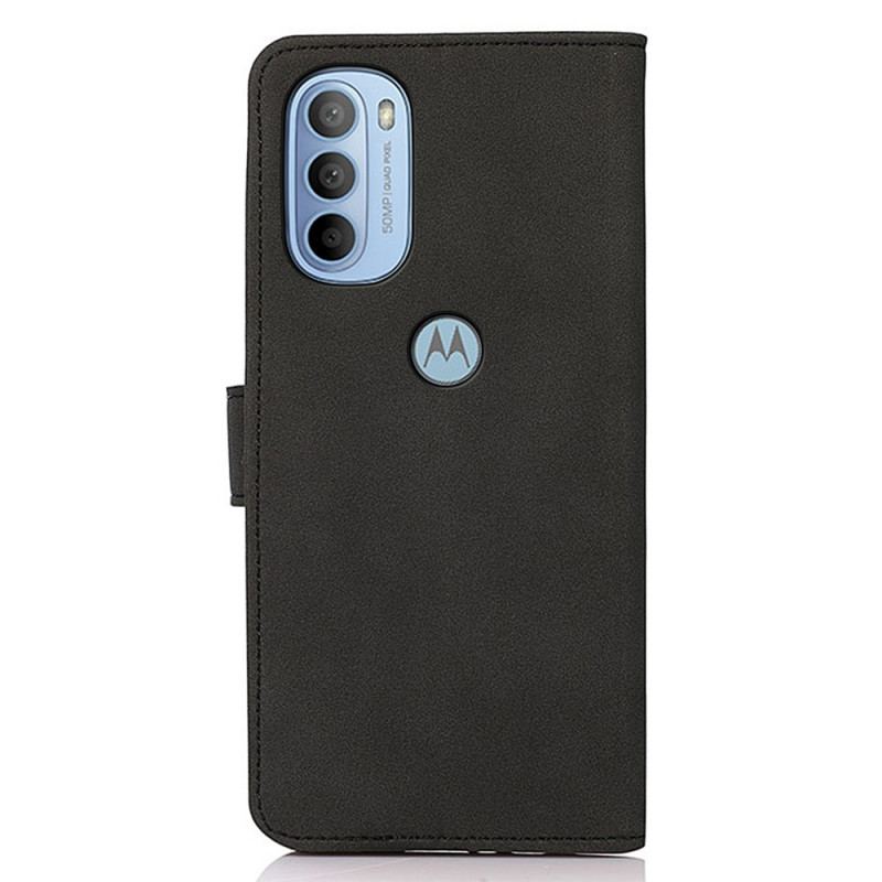 Capa Folio Para Moto G41 / G31 Khazneh Moda Efeito Couro