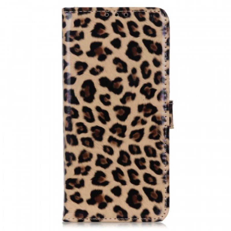 Capa Folio Para Moto G41 / G31 Leopardo Simples