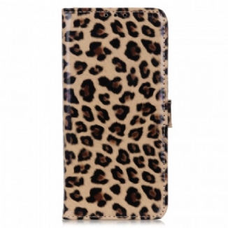 Capa Folio Para Moto G41 / G31 Leopardo Simples