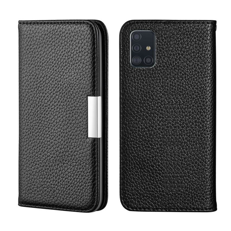 Capa De Celular Para Samsung Galaxy A51 Flip Couro Falso Lichia Ultra Chic