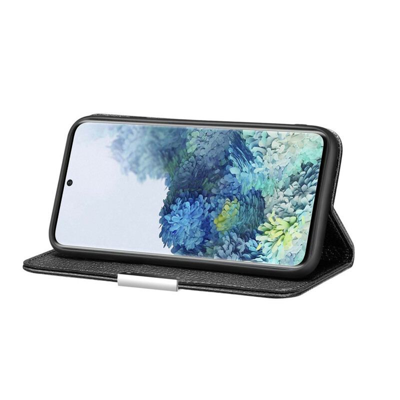 Capa De Celular Para Samsung Galaxy A51 Flip Couro Falso Lichia Ultra Chic