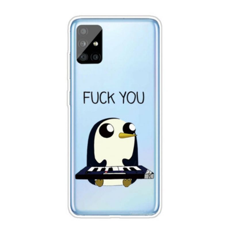 Capa De Celular Para Samsung Galaxy A51 Pinguim Vai Se Foder