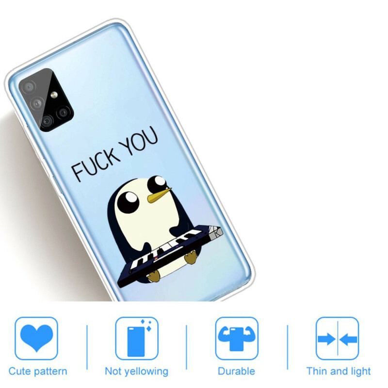 Capa De Celular Para Samsung Galaxy A51 Pinguim Vai Se Foder