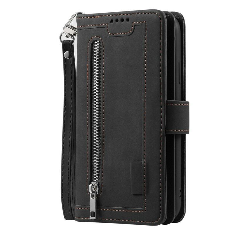 Capa De Couro Para Samsung Galaxy A51 Bolso Com Contornos Reforçados