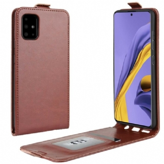 Capa De Couro Para Samsung Galaxy A51 Flip Efeito Couro Dobrável