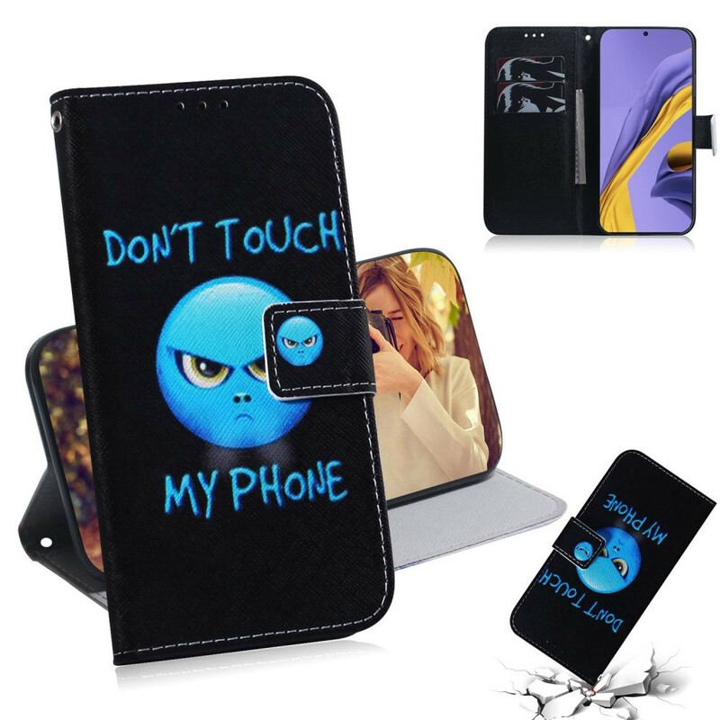 Capa Flip Para Samsung Galaxy A51 Emoji Telefone