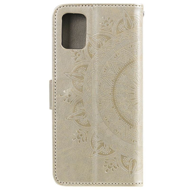 Capa Flip Para Samsung Galaxy A51 Mandala Do Sol