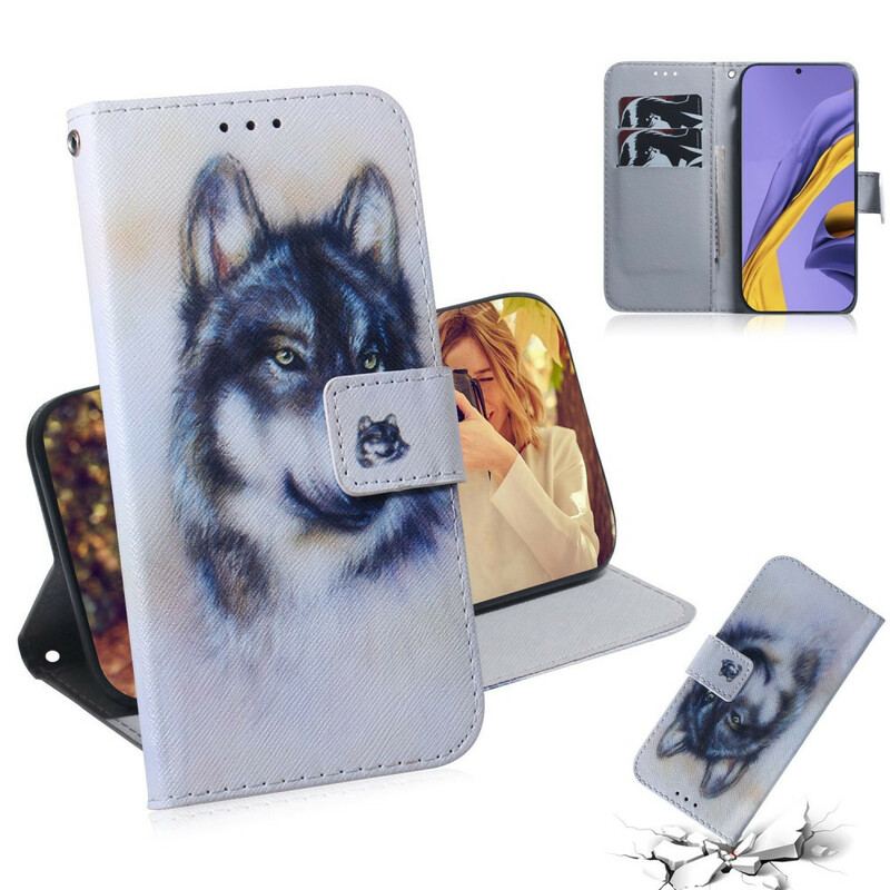 Capa Flip Para Samsung Galaxy A51 Olhar Canino