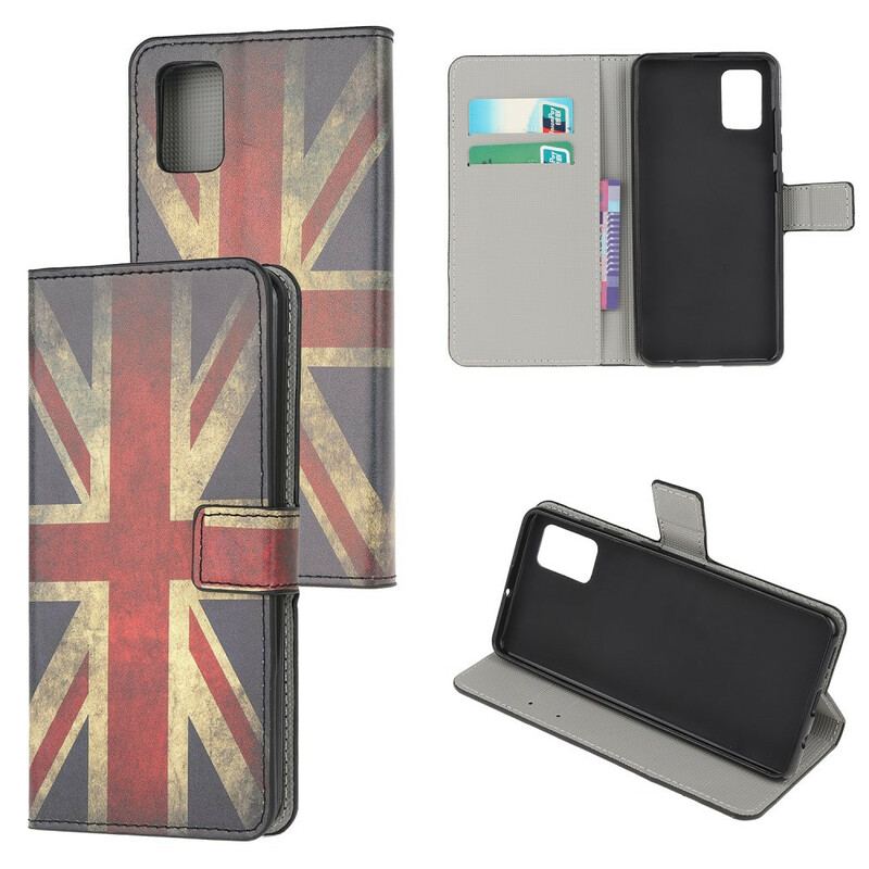 Capa Folio Para Samsung Galaxy A51 Bandeira Da Inglaterra