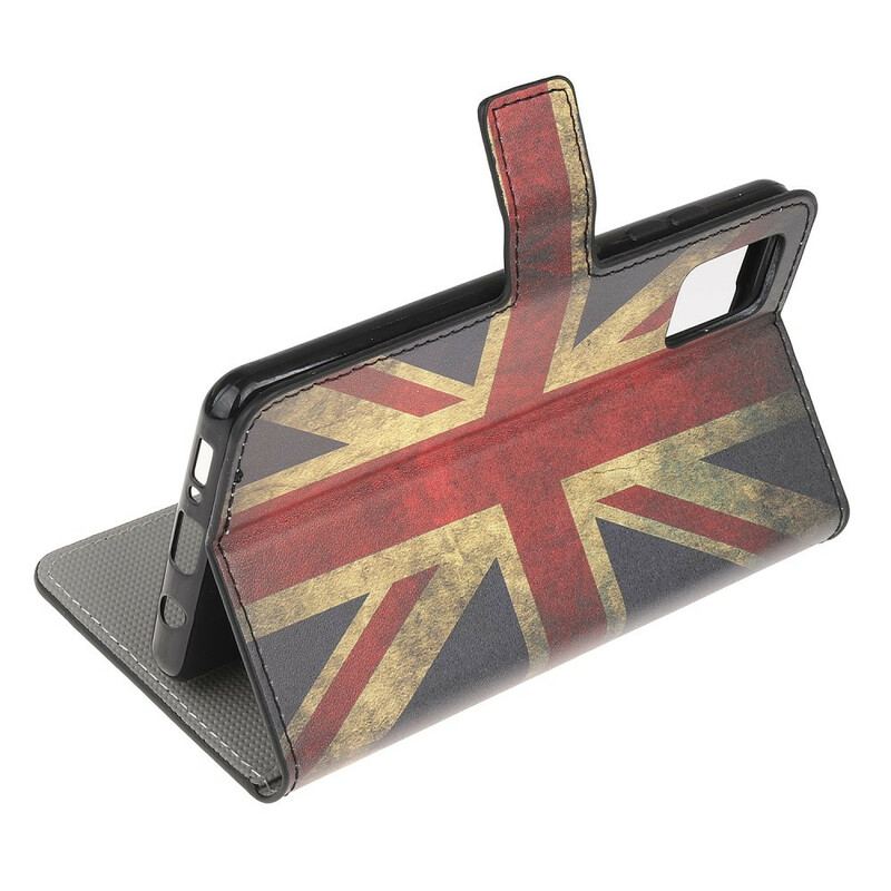 Capa Folio Para Samsung Galaxy A51 Bandeira Da Inglaterra