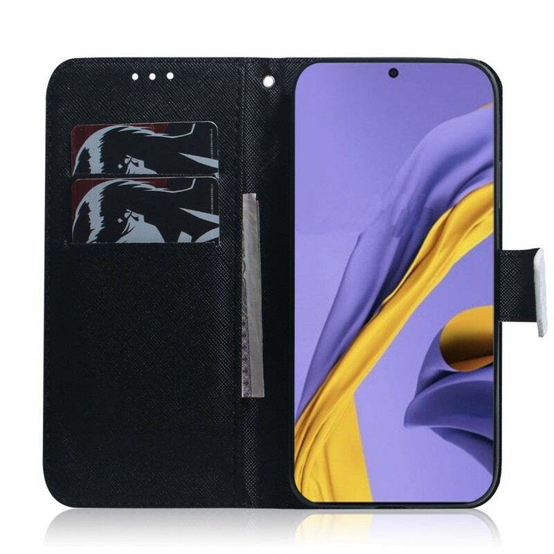 Capa Folio Para Samsung Galaxy A51 Cara De Panda