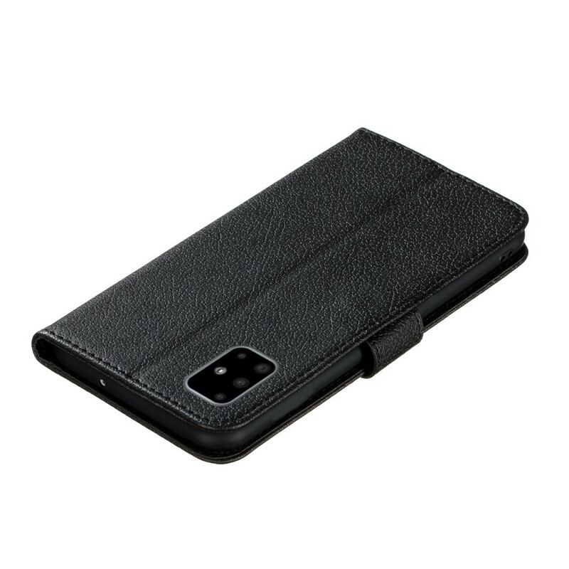 Capa Folio Para Samsung Galaxy A51 Couro Sintético Viva O Seu Sonho