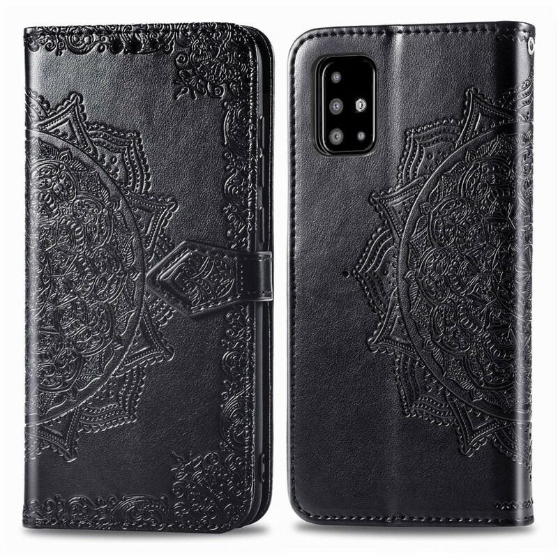 Capa Folio Para Samsung Galaxy A51 Mandala Idade Média