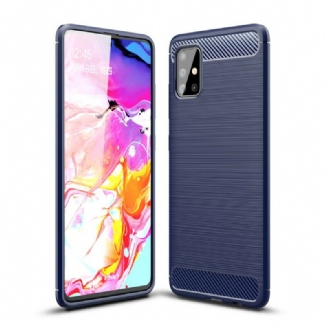 Capa Para Samsung Galaxy A51 Fibra De Carbono Escovada