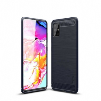 Capa Para Samsung Galaxy A51 Fibra De Carbono Escovada Mofi