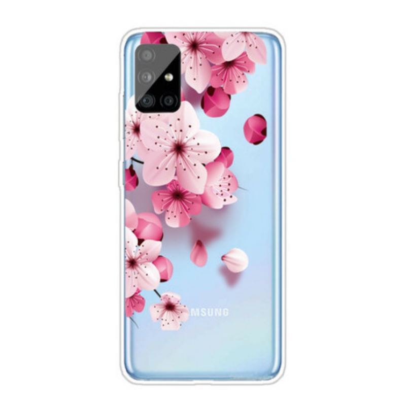 Capa Para Samsung Galaxy A51 Pequenas Flores Cor De Rosa