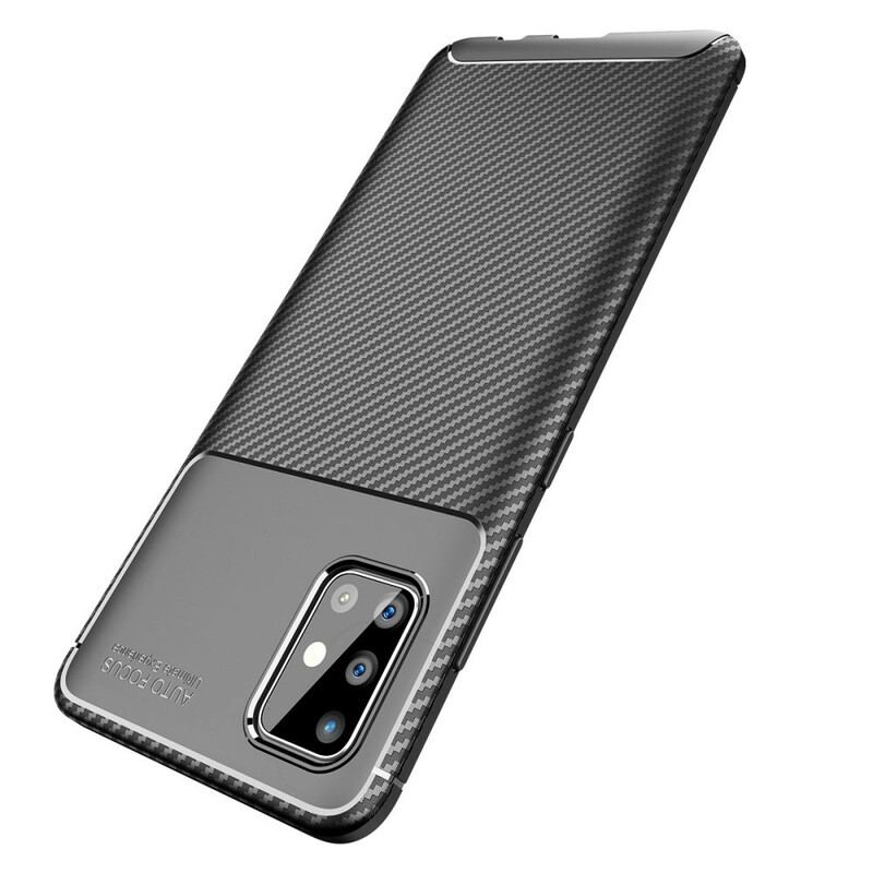 Capa Para Samsung Galaxy A51 Textura Flexível De Fibra De Carbono