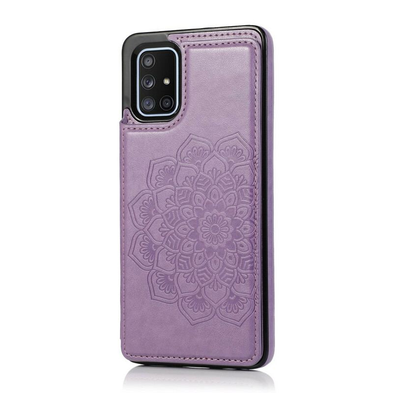 Capa Para Samsung Galaxy A51 Titular De Cartão De Impressão De Mandala