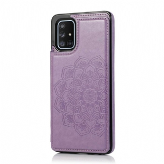 Capa Para Samsung Galaxy A51 Titular De Cartão De Impressão De Mandala