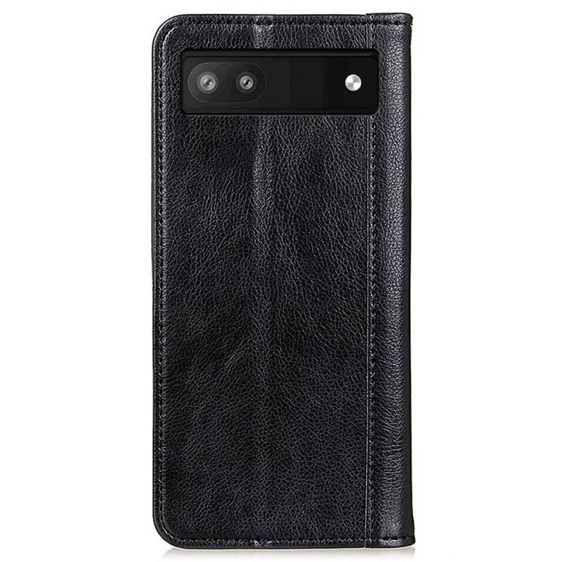 Capa De Celular Para Google Pixel 7A Flip Elegante Couro Rachado