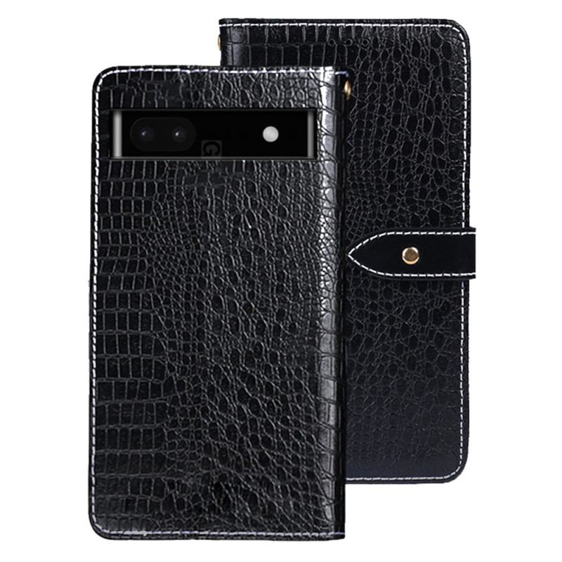 Capa De Couro Para Google Pixel 7A Crocodilo Idewei