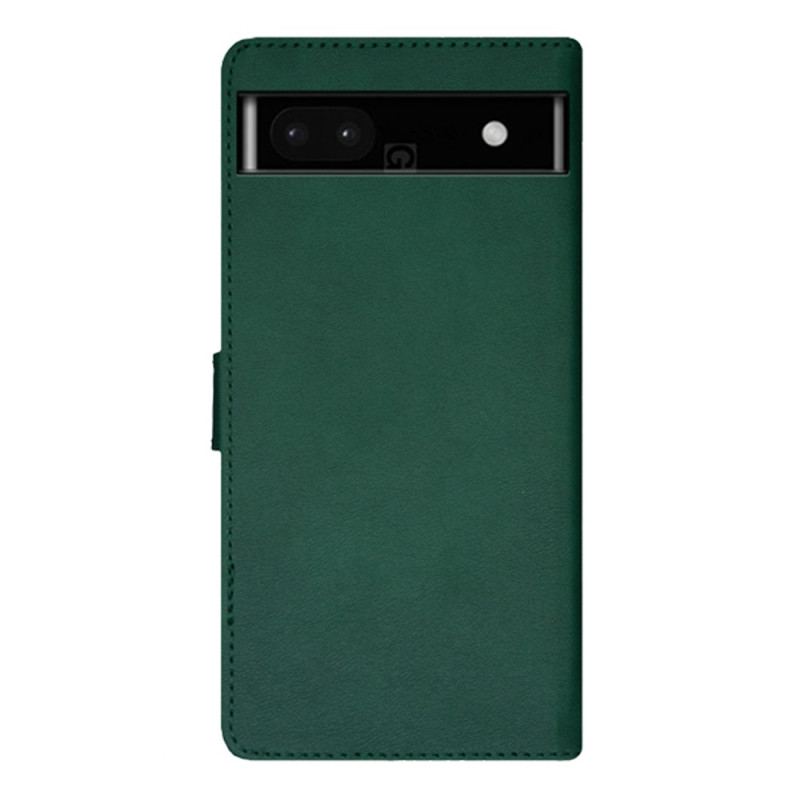 Capa De Couro Para Google Pixel 7A Idewei Bicolor