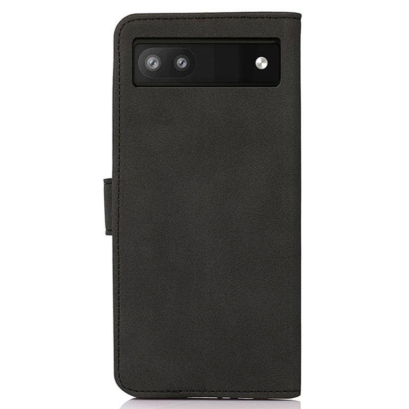 Capa De Couro Para Google Pixel 7A Khazneh