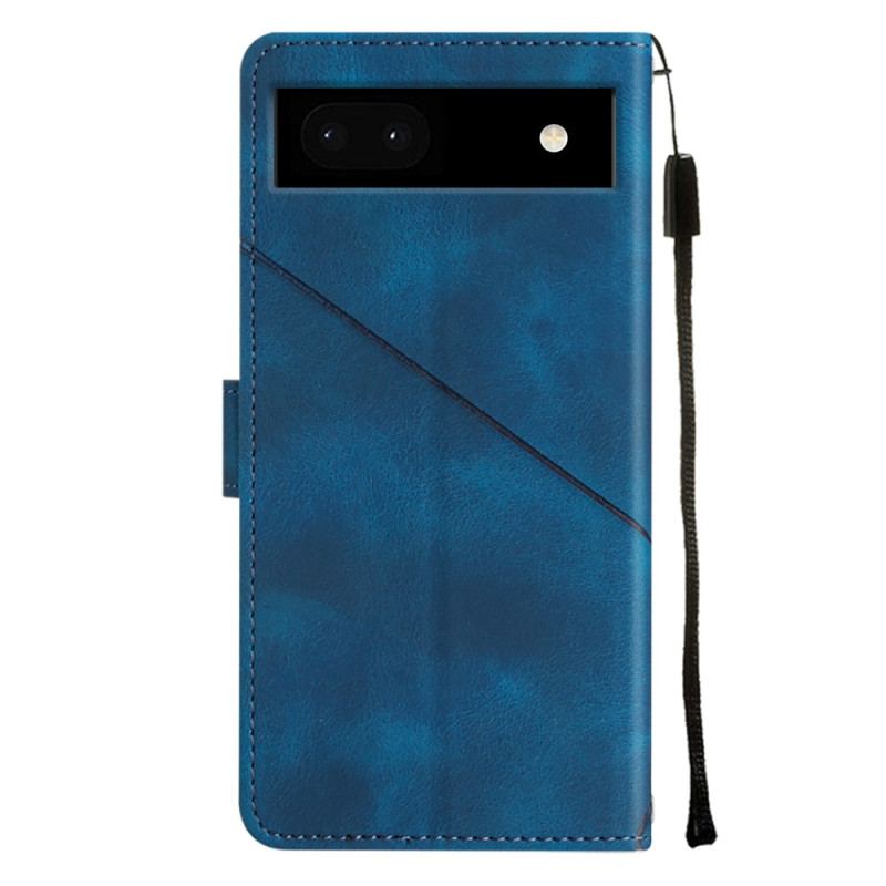 Capa Em Pele Para Google Pixel 7A De Cordão Estilo Strappy Dos Anos 70