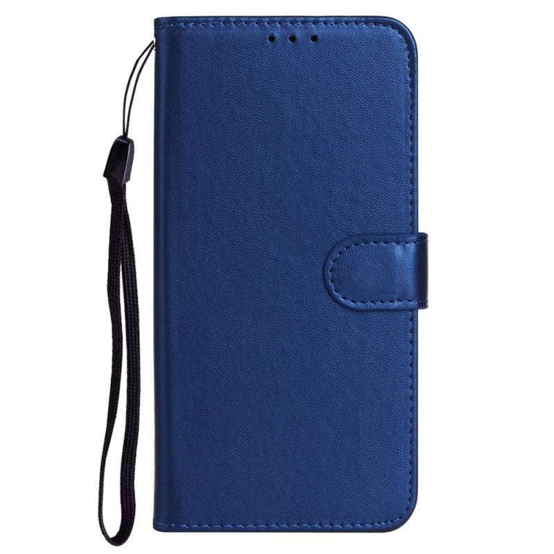 Capa Flip Para Google Pixel 7A De Cordão Imitação De Couro Com Alça