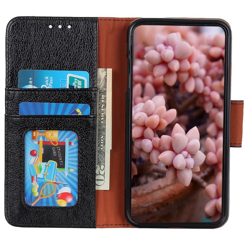 Capa Flip Para Google Pixel 7A Couro Napa Rachado