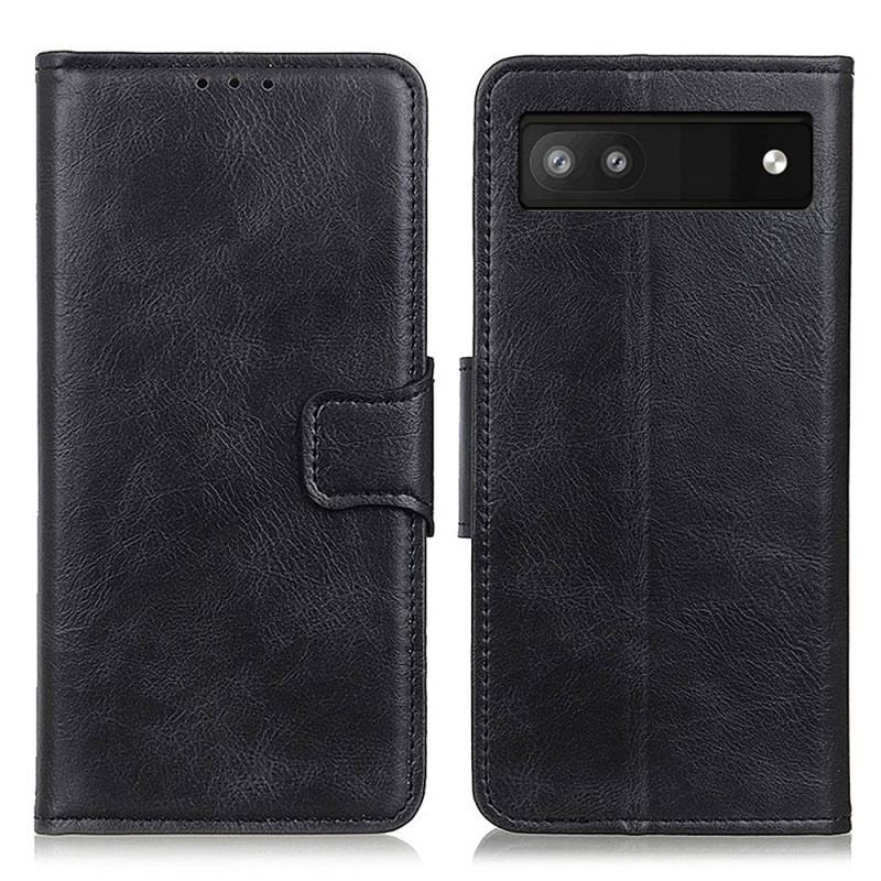 Capa Flip Para Google Pixel 7A Fecho De Couro Estilo Reversível