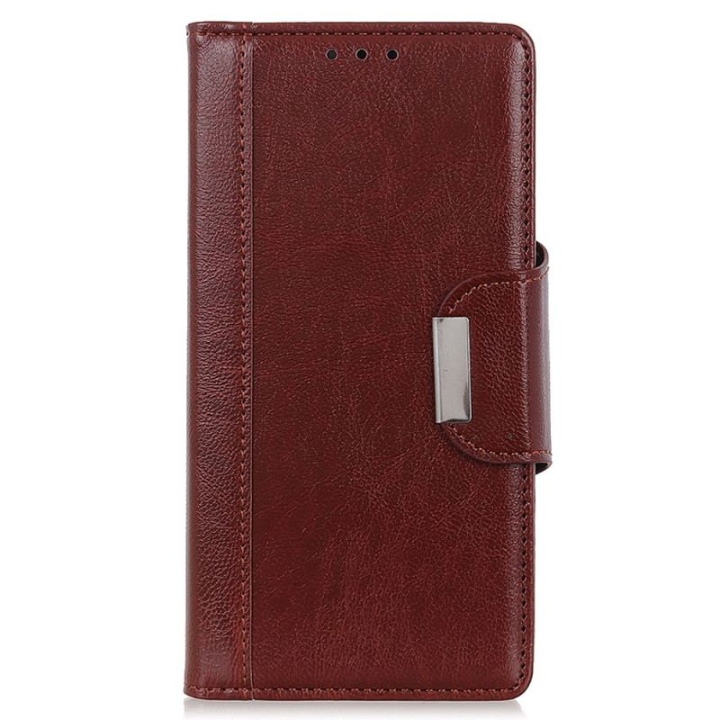 Capa Flip Para Google Pixel 7A Fecho Elegante De Couro Falso