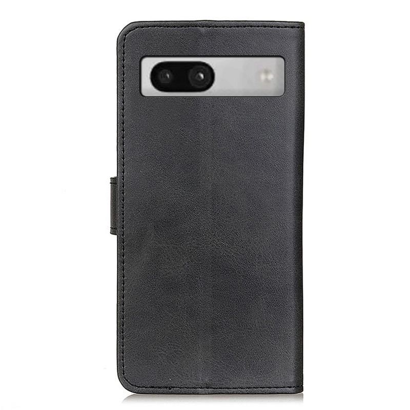 Capa Folio Para Google Pixel 7A Couro Sintético Fosco