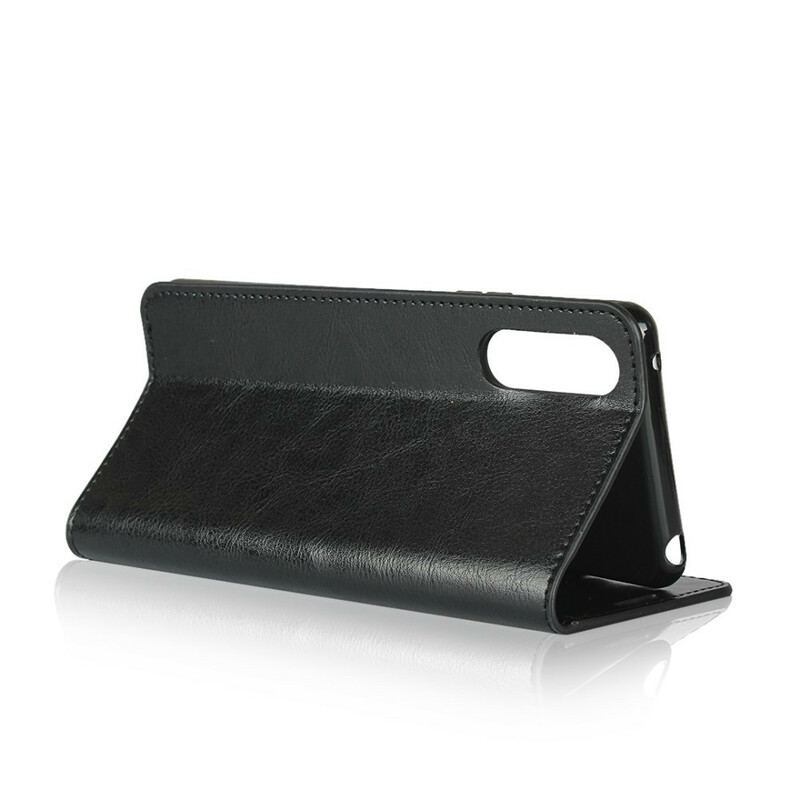 Capa De Celular Para Sony Xperia 10 II Flip Couro Legitimo