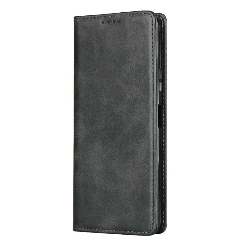 Capa De Celular Para Sony Xperia 10 II Flip Couro Rachado Elegância