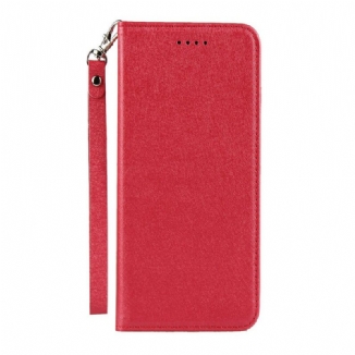 Capa De Celular Para Sony Xperia 10 II Flip Estilo De Couro Macio Com Alça