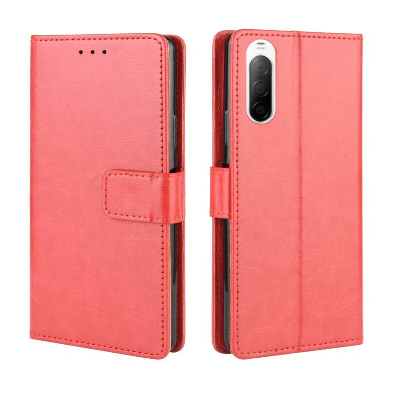 Capa Flip Para Sony Xperia 10 II Couro Falso Chamativo