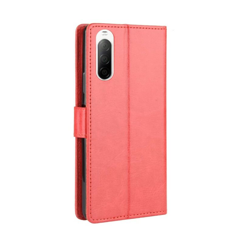 Capa Flip Para Sony Xperia 10 II Couro Falso Chamativo