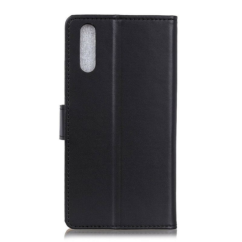 Capa Flip Para Sony Xperia 10 II Couro Sintético Liso