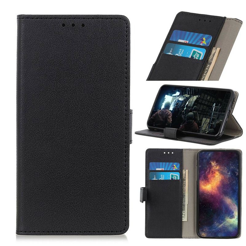 Capa Folio Para Sony Xperia 10 II Couro Falso Clássico